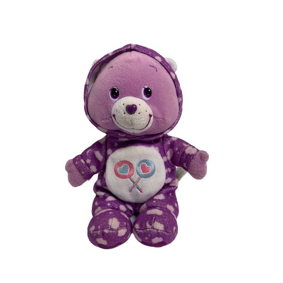 Care. Bears PLush Share Bear 2004 TCFC Stuffed Doll ANimal Toy 12 in Tall PUrple - Picture 1 of 4